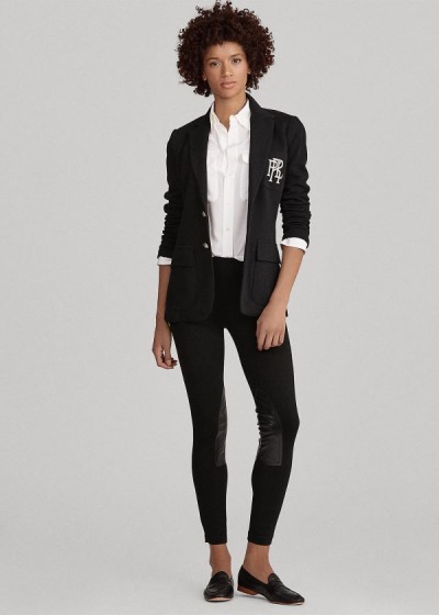 Pantalones Polo Ralph Lauren Mujer Negros - Jodhpur Stretch Skinny - YHMCA2830